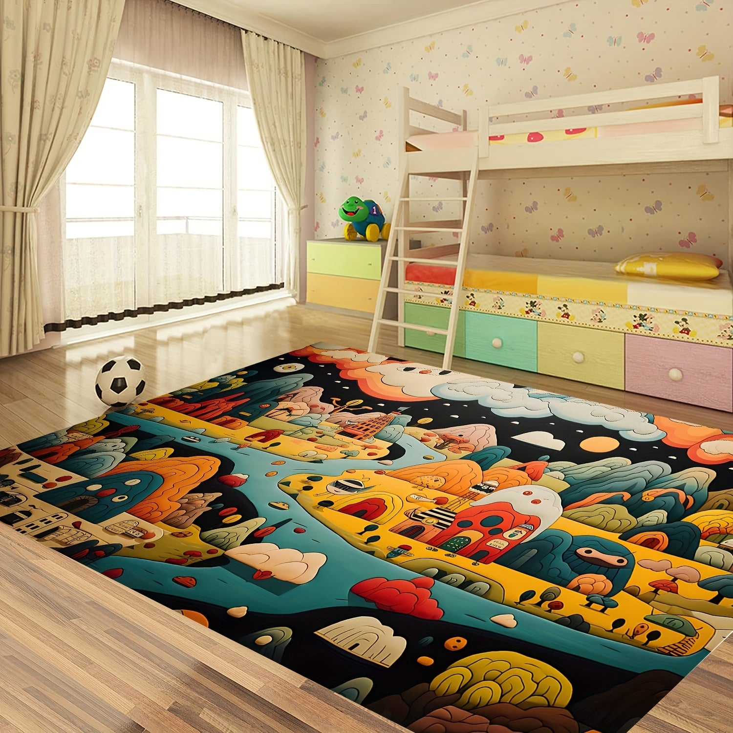 Non Slip Kids Carpet Playmat Rug Early Educational