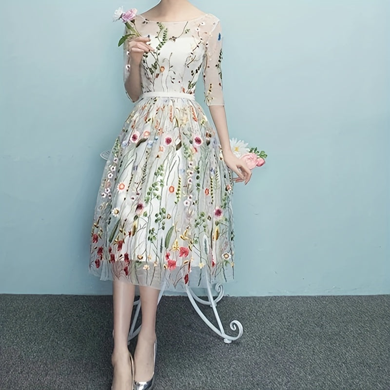 1pc Water Grass Embroidered Dress Fabric DIY Lace Fabric