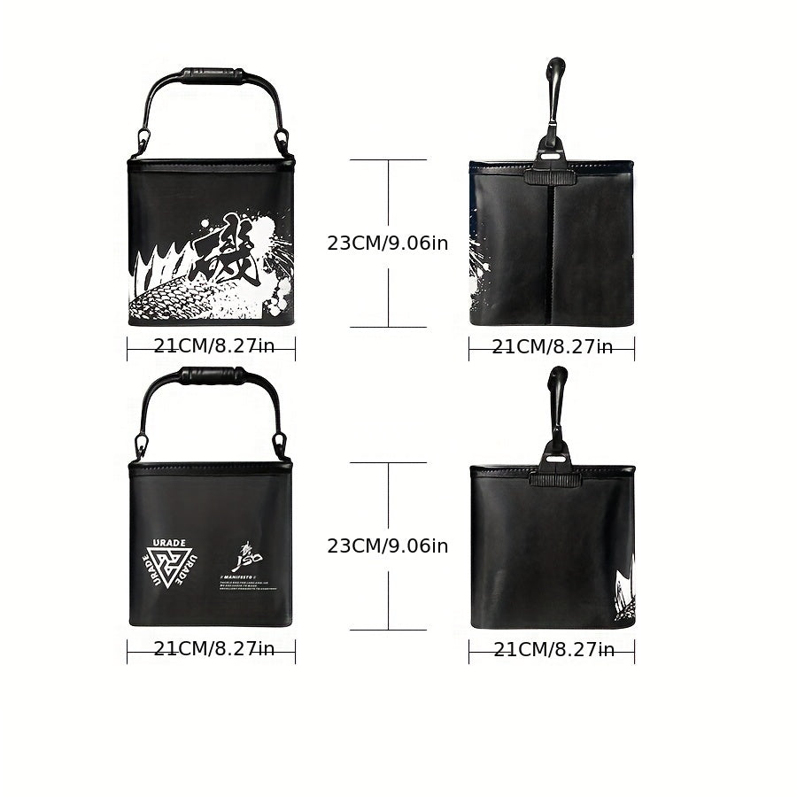 Foldable Fishing Bucket with Rope Handle Thickened Barrel Water Bucket