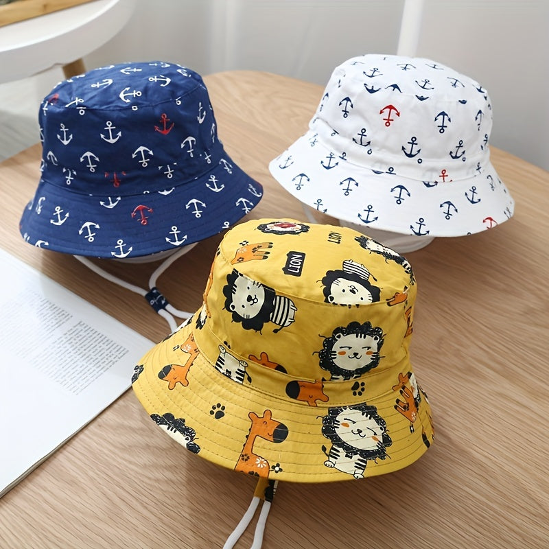 Kids Cartoon Fisherman Hat Breathable Outdoor Hats Boys Girls