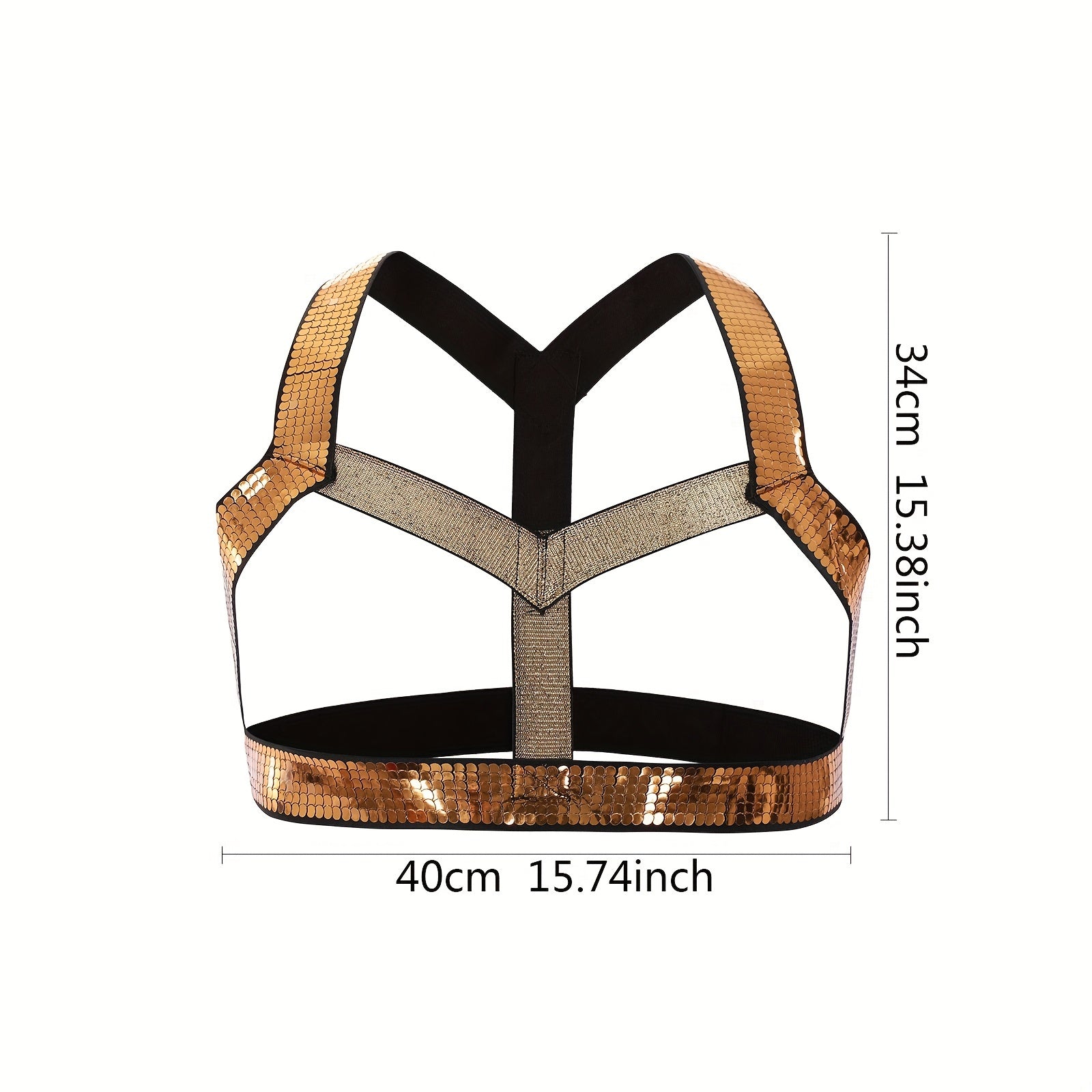 Men's Muscle Body Chest Harness and Arm Bands Set for Cosplay Party
