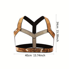 Men's Muscle Body Chest Harness and Arm Bands Set for Cosplay Party