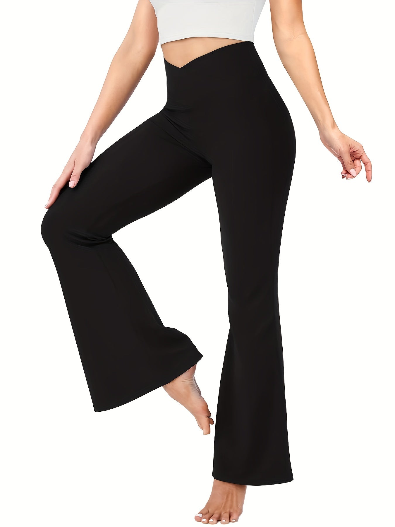 High Waist Thermal Flare Leggings Yoga Pants