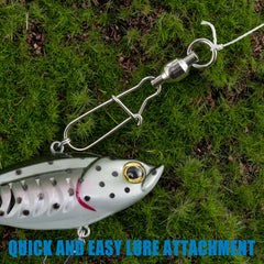 9KM Stainless Steel Swivels with Duolock Snaps for Fishing
