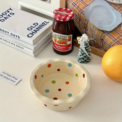 Polka Dot Ceramic Baking Bowl Household Baking Tableware