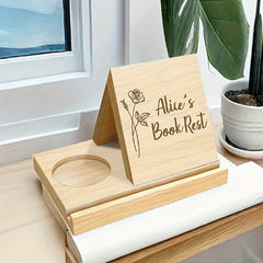 Triangular Wooden Bookshelf with Coffee Rack