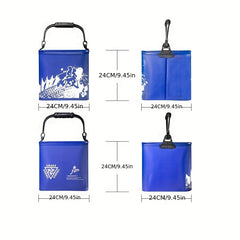 Foldable Fishing Bucket with Rope Handle Thickened Barrel Water Bucket