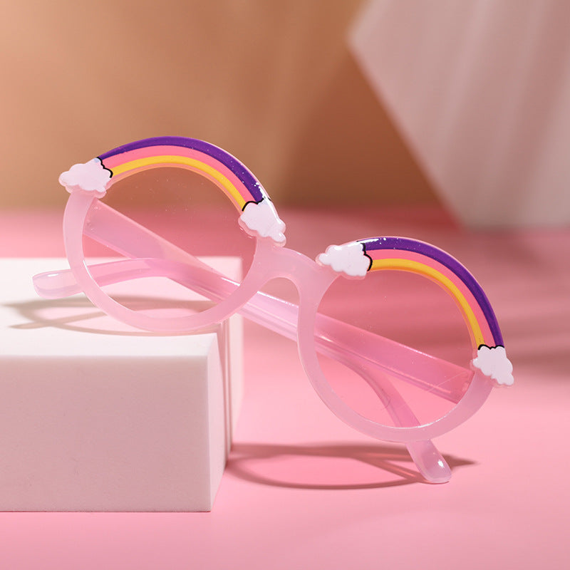 Girls Rainbow Frame Sunglasses for Party