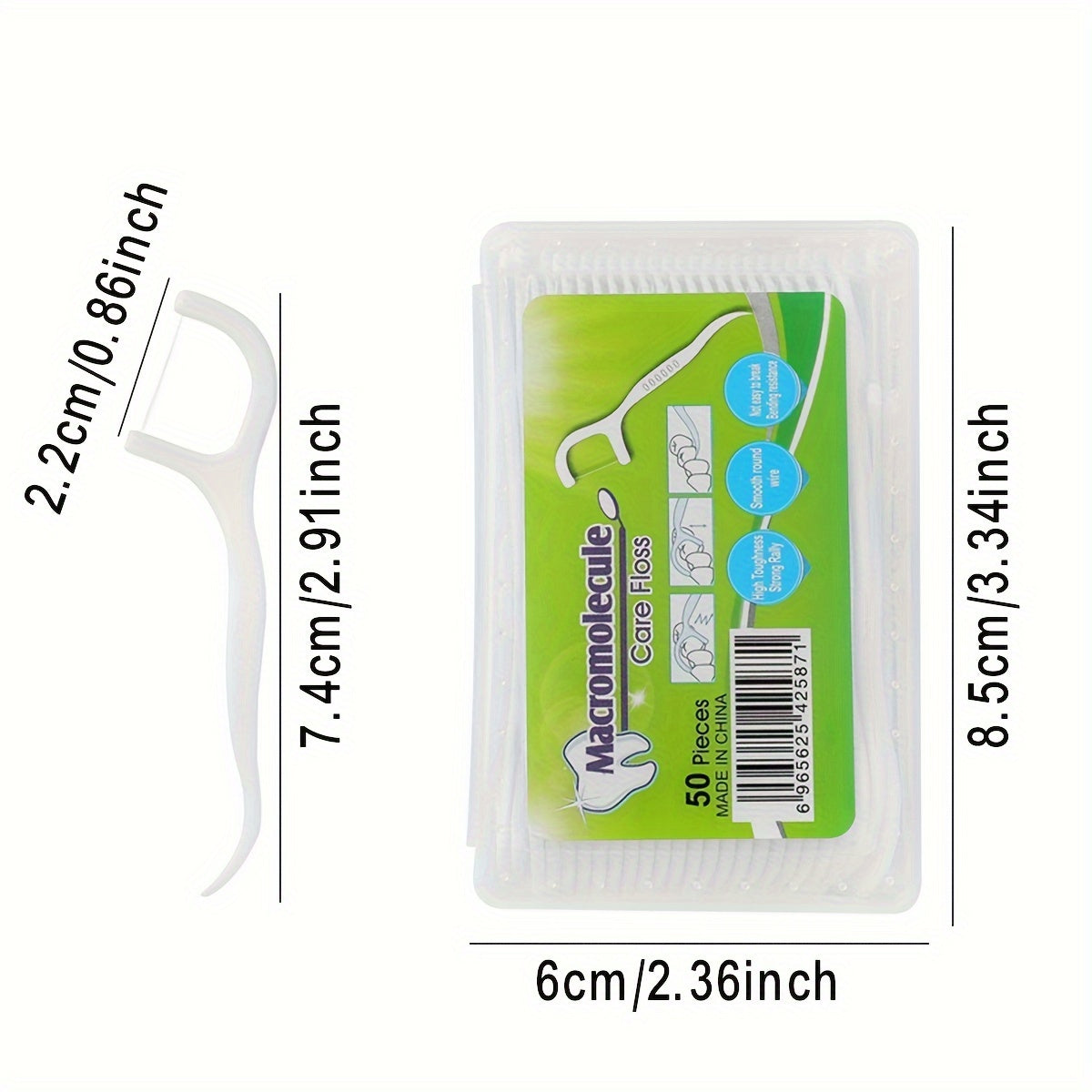 Classic Dental Floss Safety Toothpick Box - 50/150/300pcs
