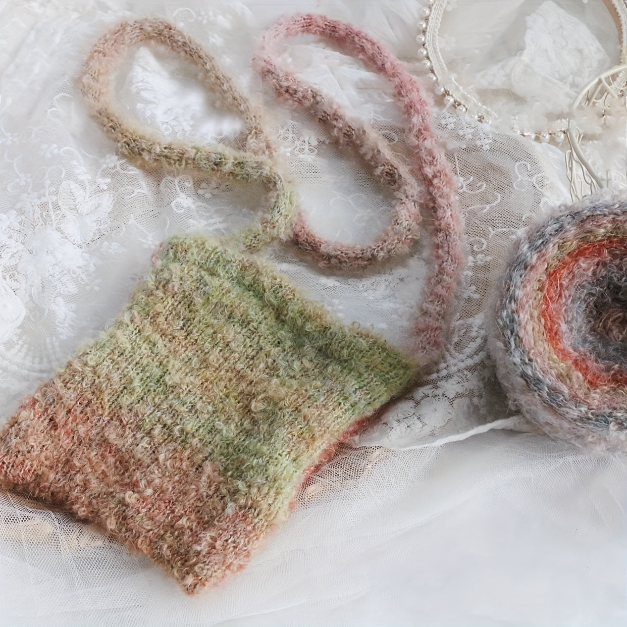 Gradient Wool Loop Yarn 50g 100m DIY Hand Woven Sweater Scarf Soft Material