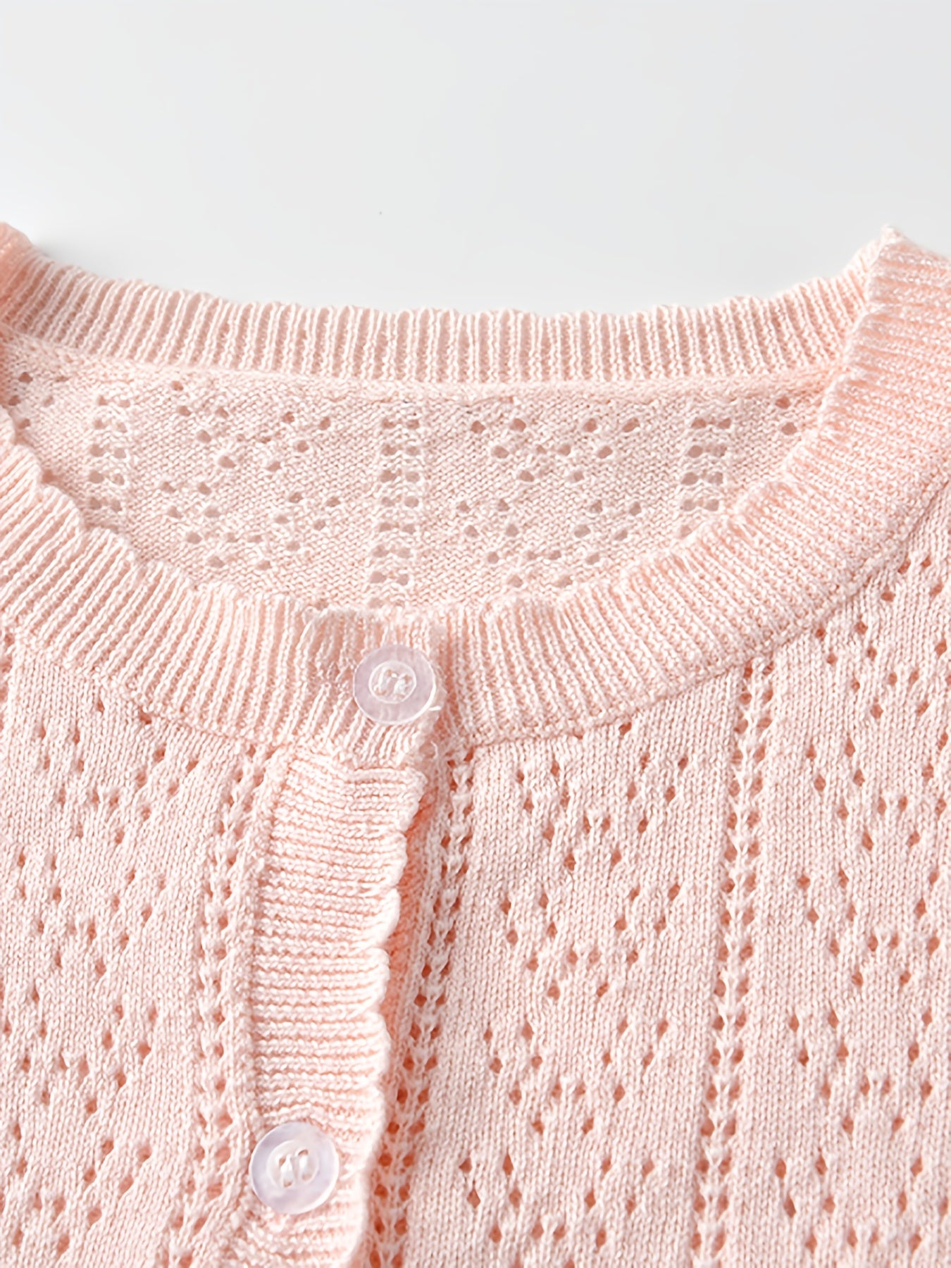 Girls Hollow Out Long Sleeve Button Up Cardigan Baby Kids Clothes