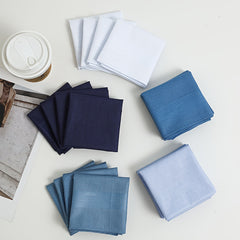 Men's Pocket Handkerchiefs 5pcs Assorted Colors Light Dark Teal Brown