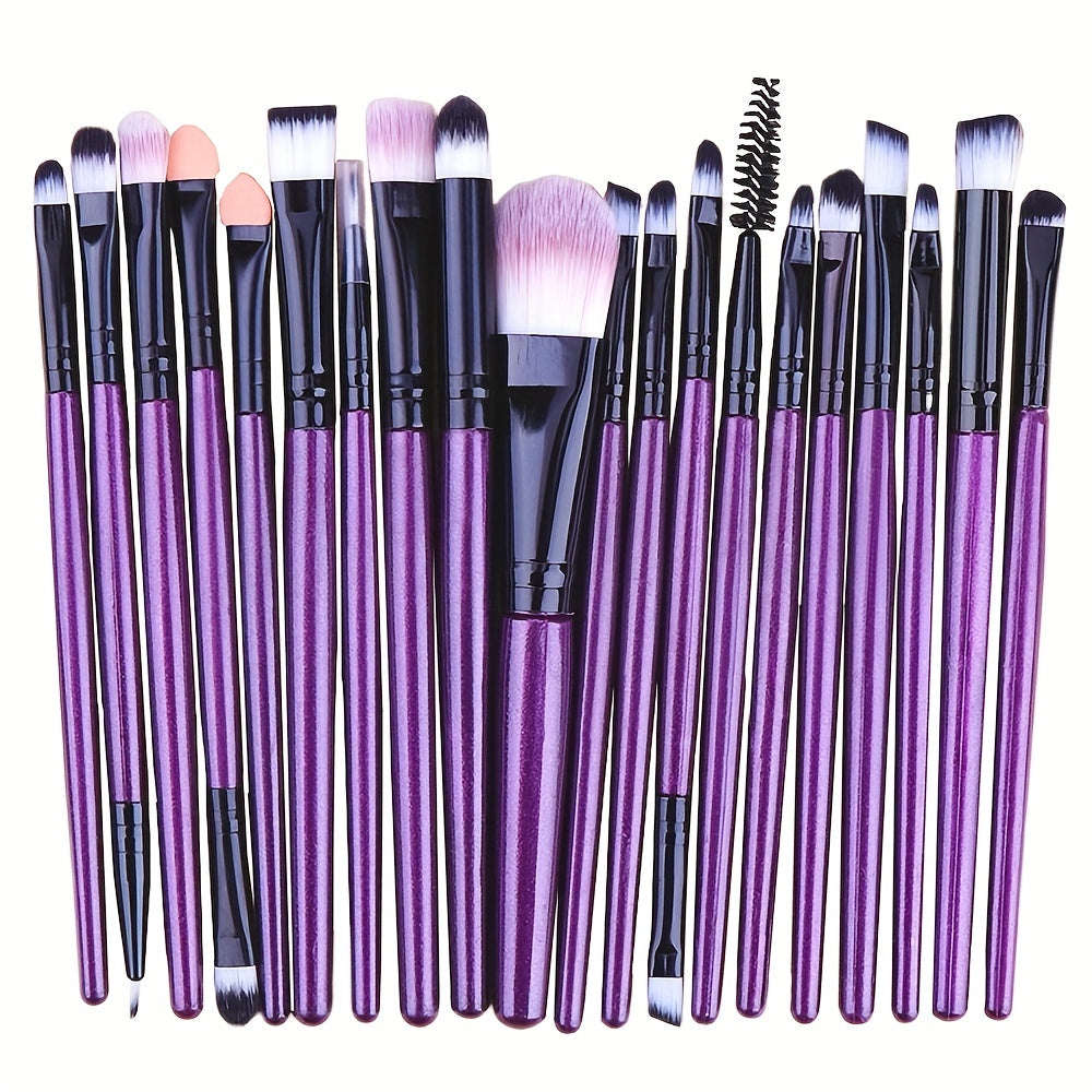20-Piece Pro Eye Makeup Brush Set for Flawless Looks