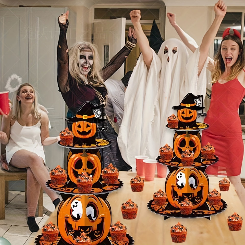 Halloween Pumpkin Cake Stand Ghost Party Tray