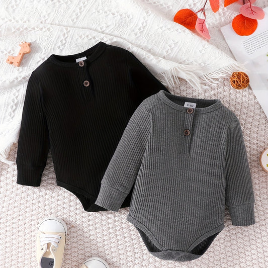 Baby Boys Long Sleeve Bodysuit Outfit for Spring and Autumn