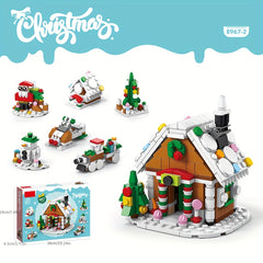 Christmas Scene Building Blocks DIY Decoration Ornaments Children's Toys