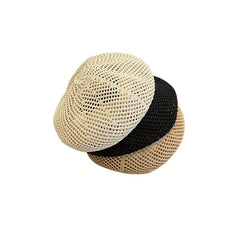 Pumpkin Hat Solid Knitted Painter Cap Octagonal Hat For Women