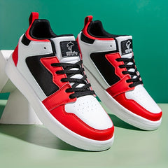 Men's Block Ankle Top Skate Shoes - Non Slip Casual Shoes