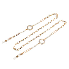 Bronze Glasses Chain Pendant Mask Earphone Holder Necklace