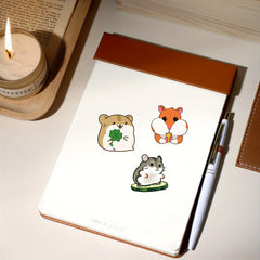 50pcs Cartoon Hamster Animal Stickers Waterproof for Laptop Car Refrigerator