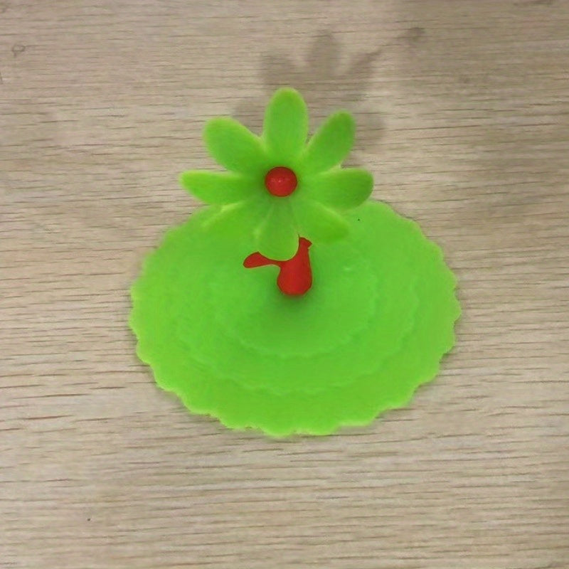 Flower Shaped Silicone Cup Lid - Dustproof & Leakproof Mug Cover