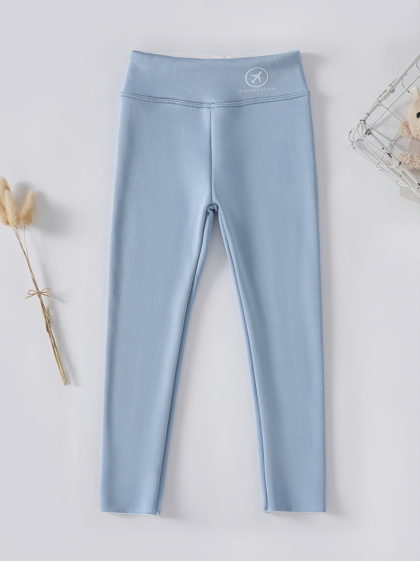 Girls Fleece Thermal Stretch Leggings for Winter