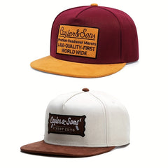 Men's Alphabet Hip Hop Flat Brim Cap