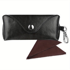 Men's Faux Leather Glasses Case with Lobster Clasp