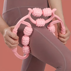 9-Wheel Leg Clamp Roller Massager for Muscle Relaxation