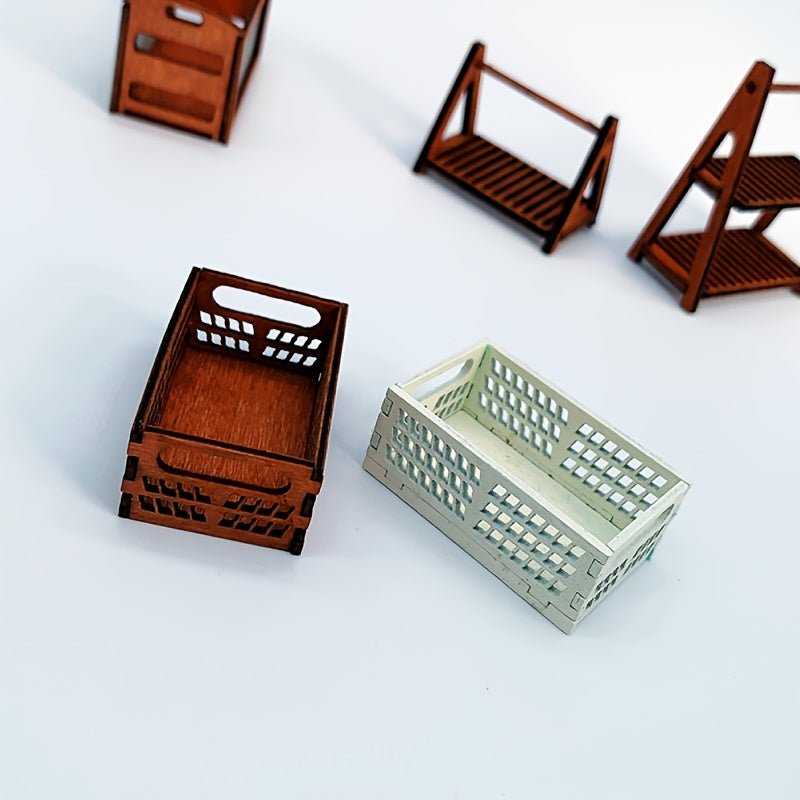 1:12 Dollhouse Mini Storage Basket Bread Food Dollhouse Decoration