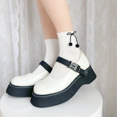 Women's Cherry Side Crew Socks