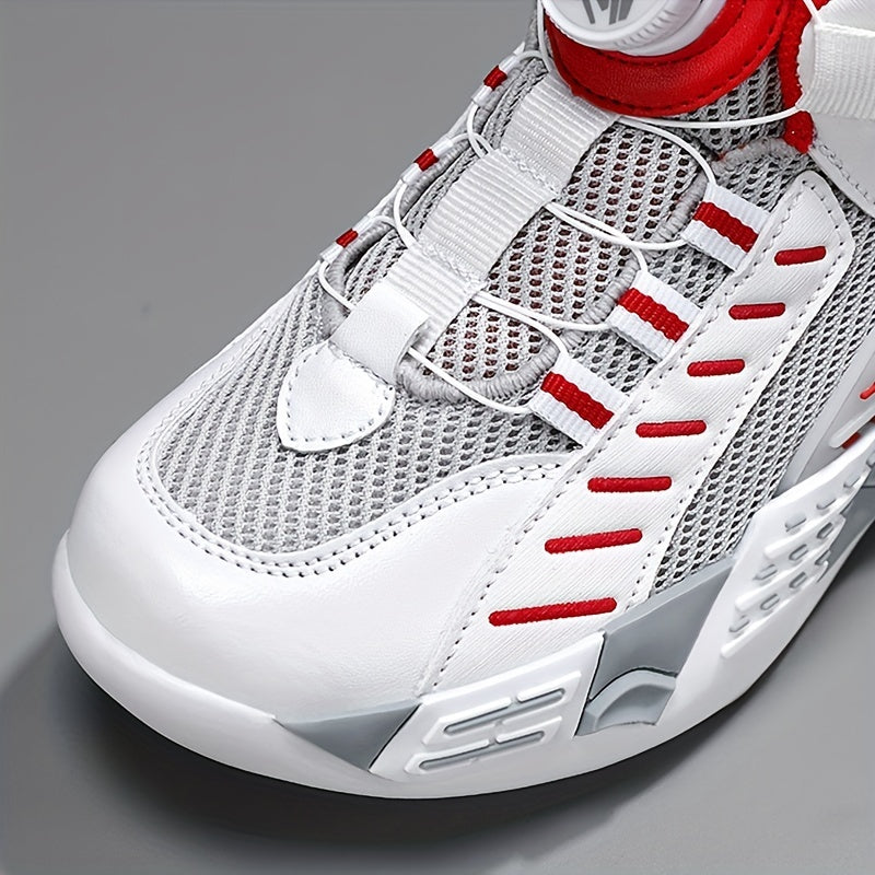 Kids' High Top Basketball Shoes with Rotating Buckle