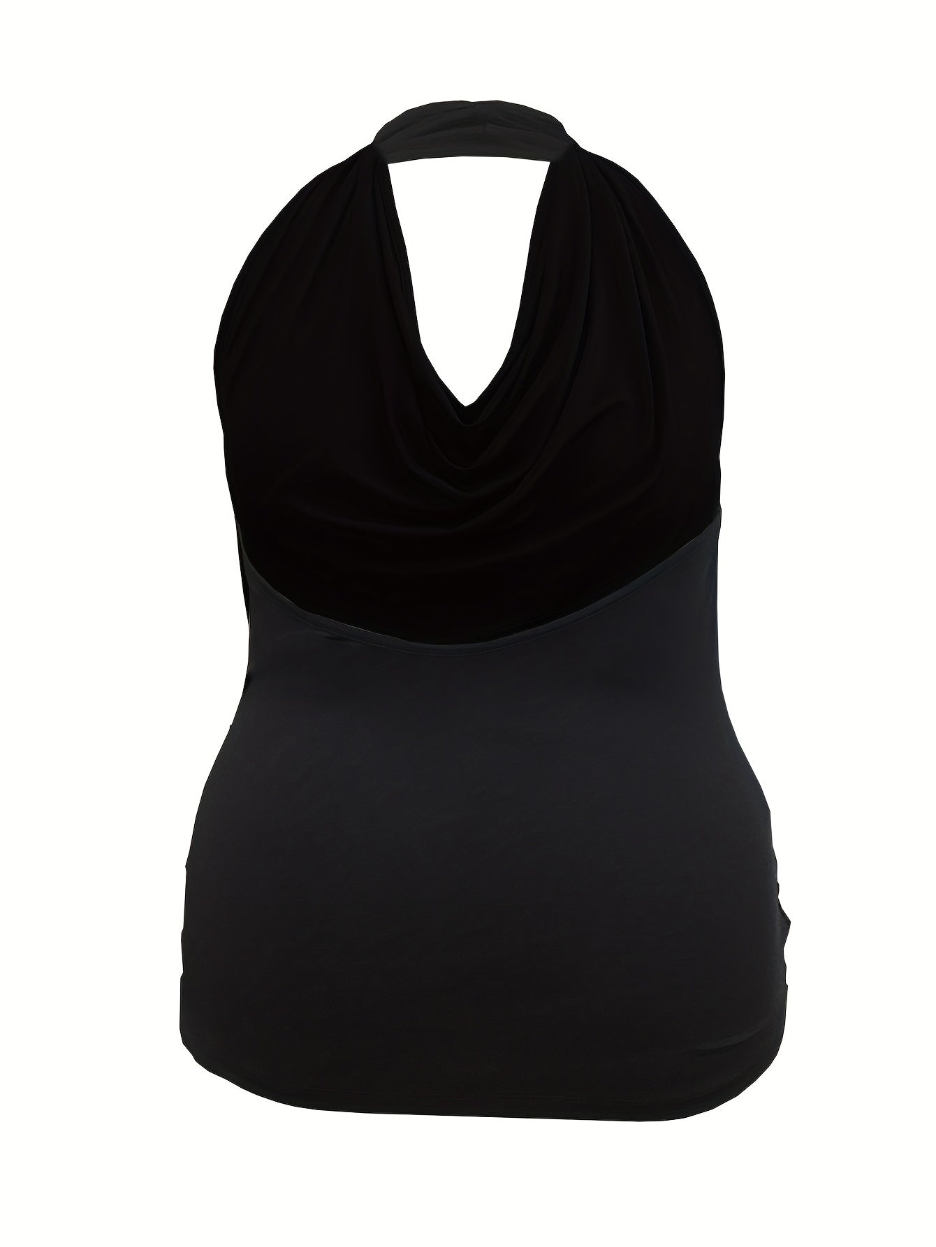 Cowl Halter Neck Plus Size Tank Top