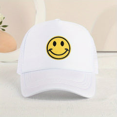 Mesh Paste Happy Face Baseball Cap Sunshade Children's Trucker Hat