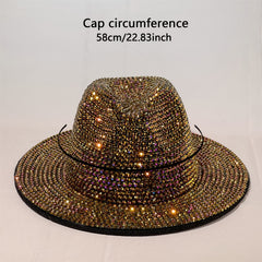 Rhinestone Fedora Hat Vintage Accessories Women