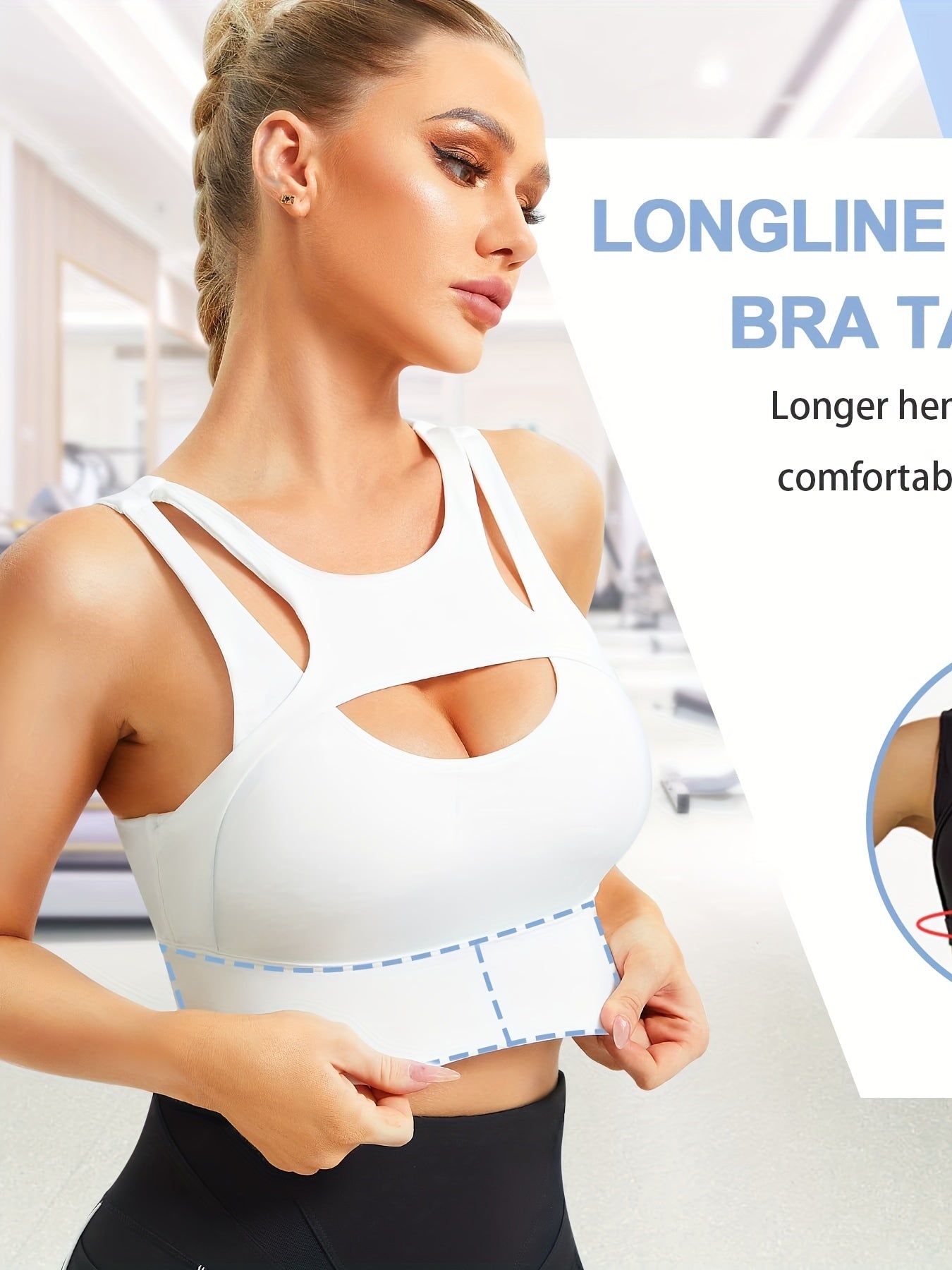 Women's Push Up Sports Bra Yoga Workout Crop Top Halter Cutout Tank