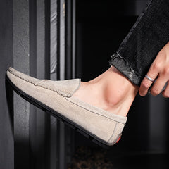 Men's Customizable Loafer Shoes Stitching Durable Slip On Moccasins