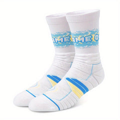 3Pairs Gameover Basketball Socks Men's Thickened Sports Crew Running Hikin