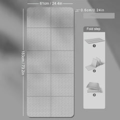 Foldable Yoga Mat Portable TPE Fitness Mat for Sports Pilates