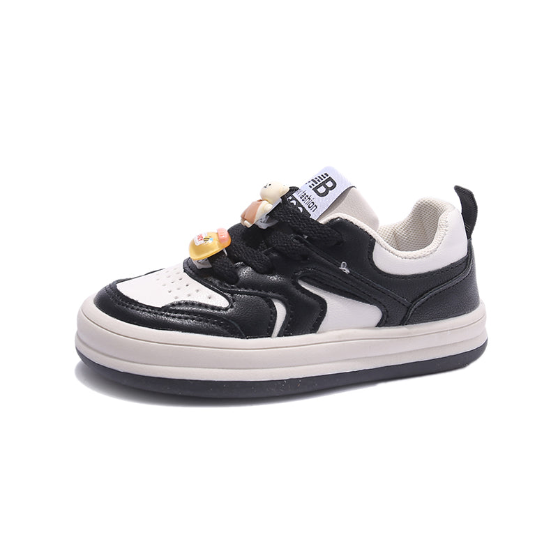 Cartoon Bear Charm Girls Skate Shoes Lightweight Outdoor Sneakers