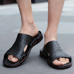 Men's Non Slip Slides Wear Resistant Comfy Beach Shoes Summer