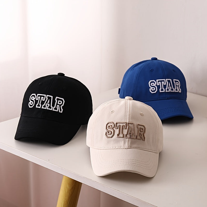 Boys Casual STAR Baseball Cap Embroidery Outdoor Accessory