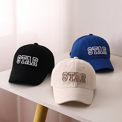Boys Casual STAR Baseball Cap Embroidery Outdoor Accessory