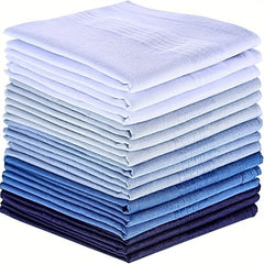 5pcs Men's Pocket Handkerchiefs Assorted Colors Teal Brown Durable Fabric
