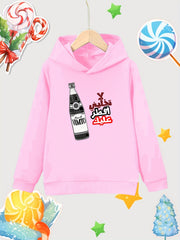 Girls Comfy 95 Cotton Cartoon Hoodie Sweatshirt For Sports Running
