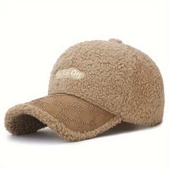 Winter Lamb Wool Thickened Hat Casual Versatile Baseball Cap for Women Men