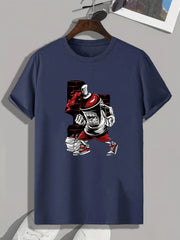 Fire Extinguisher Print Men's Graphic T-shirt for Summer