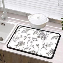 1Pc Drain Pad Absorbent Non Slip Sink Countertop Protector