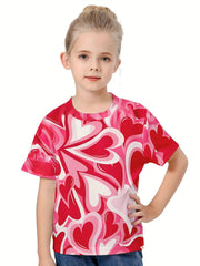 Tie Dye Clover Print 3D T-Shirt for Boys Girls Sports Gift