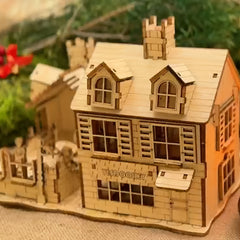 3D Wooden Puzzle Peace Series Village Scene Easy to Assemble